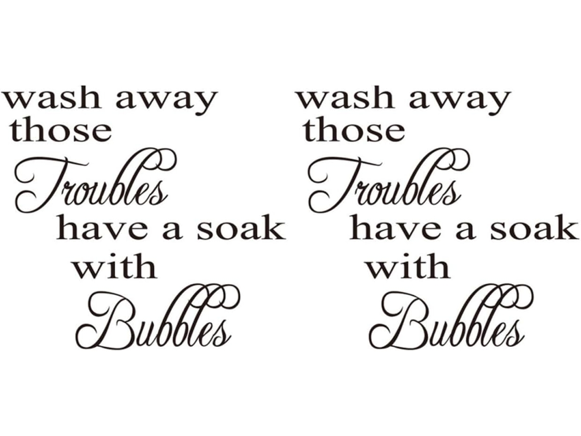 Conjunto De 2 Adesivos De Parede Impermeáveis Em Inglês, Decoração Moderna Para Cozinha E