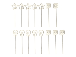 Portavasos Mesa 15pcs Forma Bonita Proceso Electrodeposición Soporte Foto Fiesta Aniversario Oro