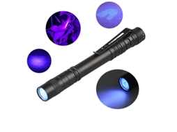 Lanterna Led Portátil Com Luz Uv De 395 Nm, Luz Negra, Caneta, Clipe, Tocha SUNNY SPACES