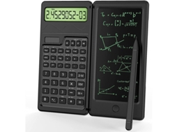 Calculadora Científica Fina com Tábua de Escrita Lcd Apagável de 6 Polegadas Dobrável Solar e Bateria