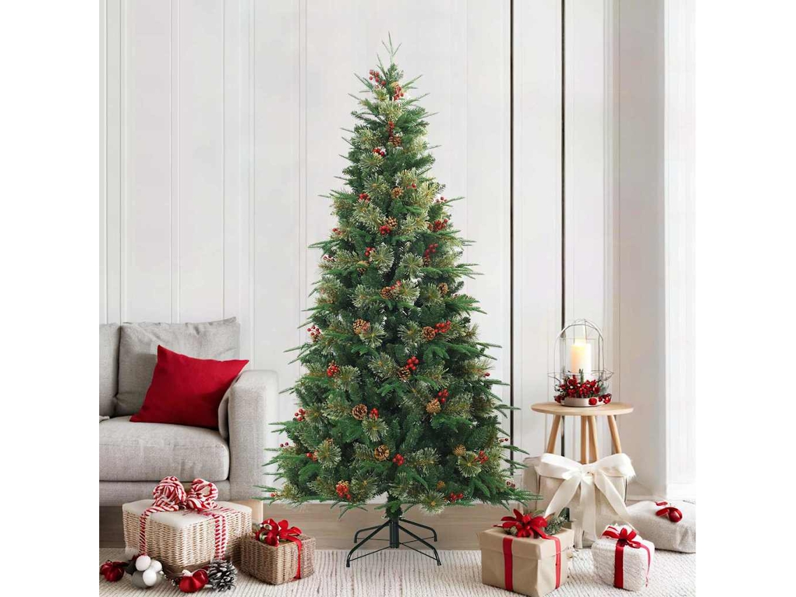 Vidaxl Árvore De Natal Articulada Artificial Com Suporte Verde 210 Cm