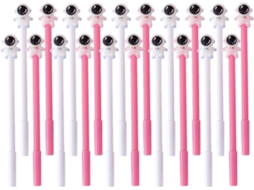20 Caneta de Tinta Gel em Preta, Rosa Compacto, para Escritório CHABERLU