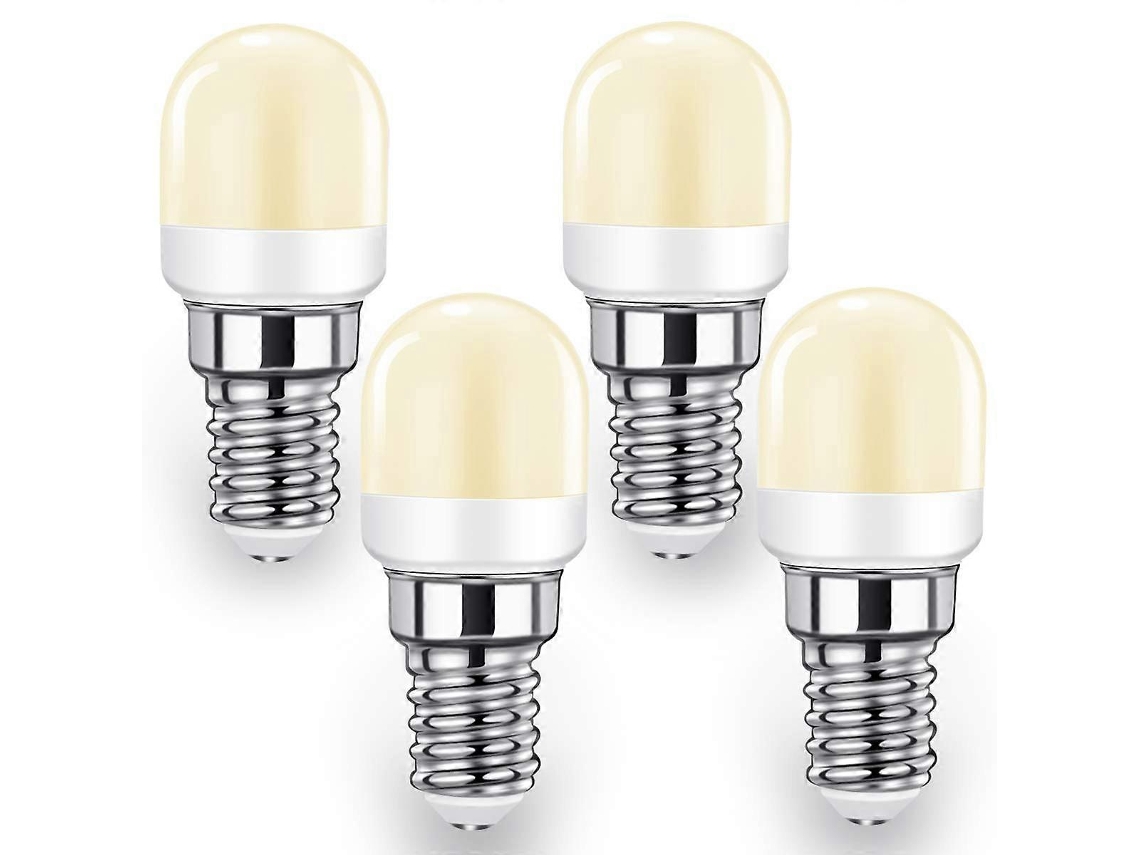 Lâmpada LED Rebe E14 para geladeira, 2W, 140lm, branco quente 3000K, pacote com 4 unidades (equivalente a 20W ou 25W)