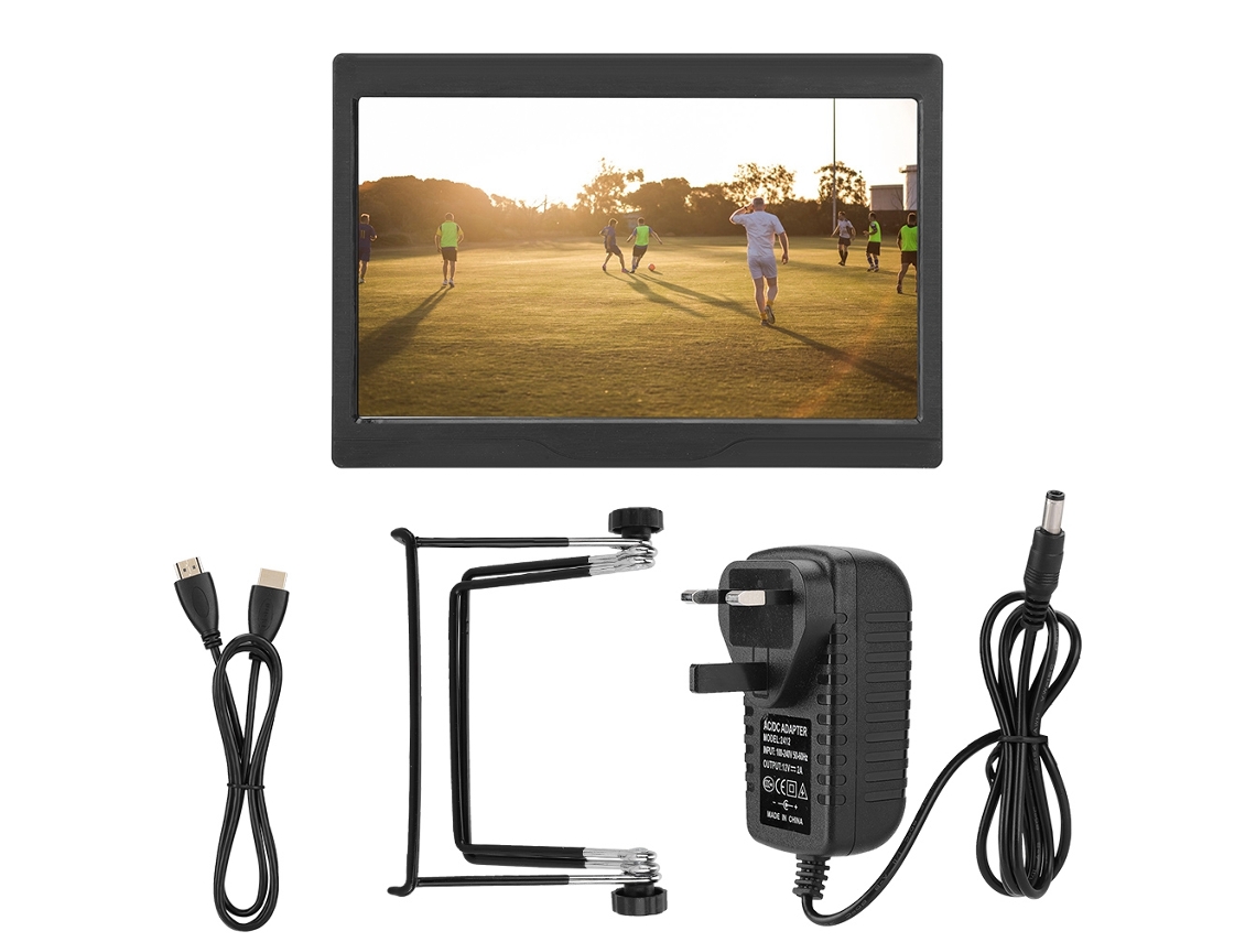 Monitor Portátil Ips De 10,1 Polegadas Com Display Led Para Raspberry Pi, Entrada Hdmi/vga/av