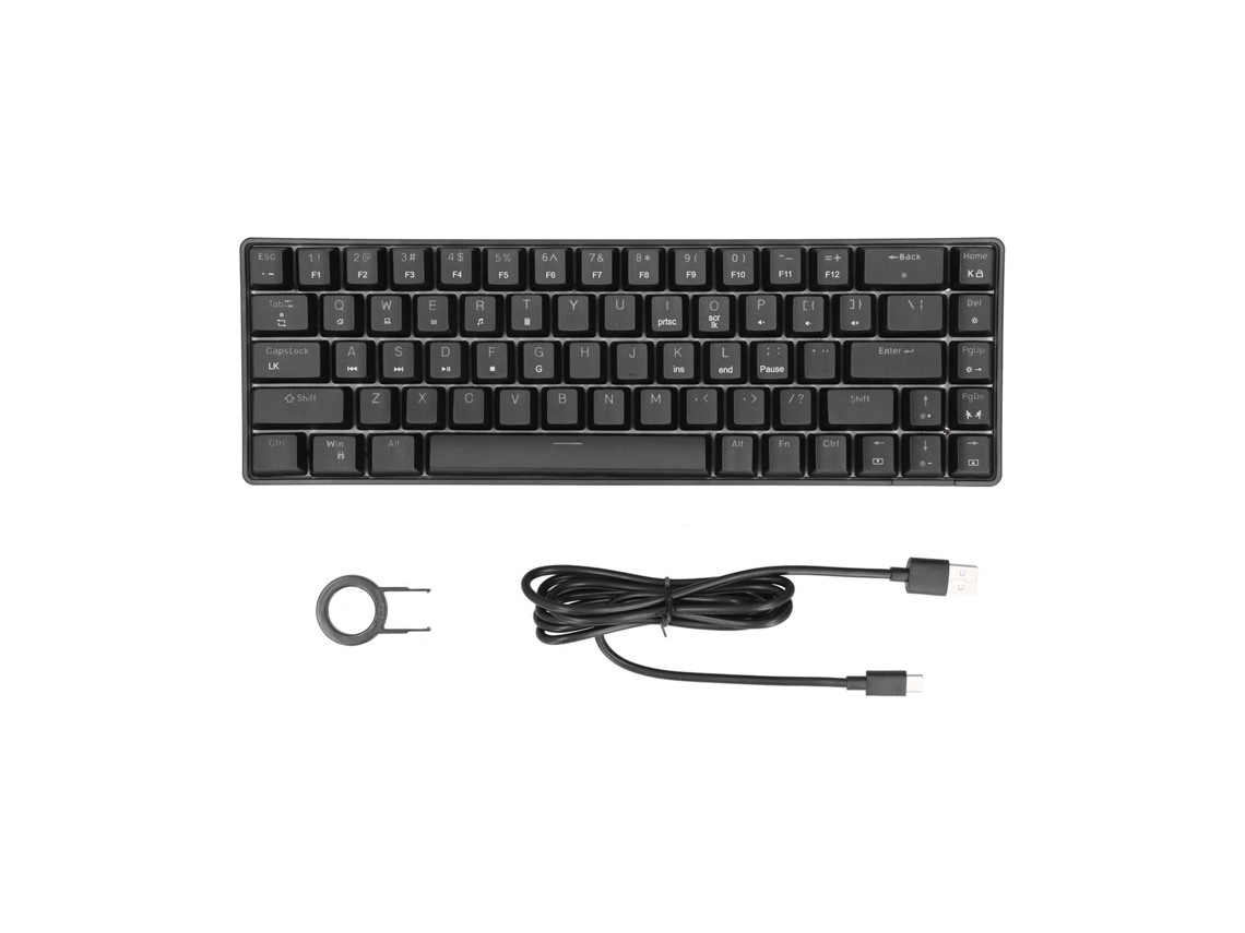 Teclado Mecânico Para Jogos Rgb Com 68 Teclas