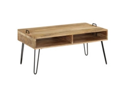 Vidaxl Mesa De Centro Em Madeira De Mangueira Maciça 100x60x45 Cm