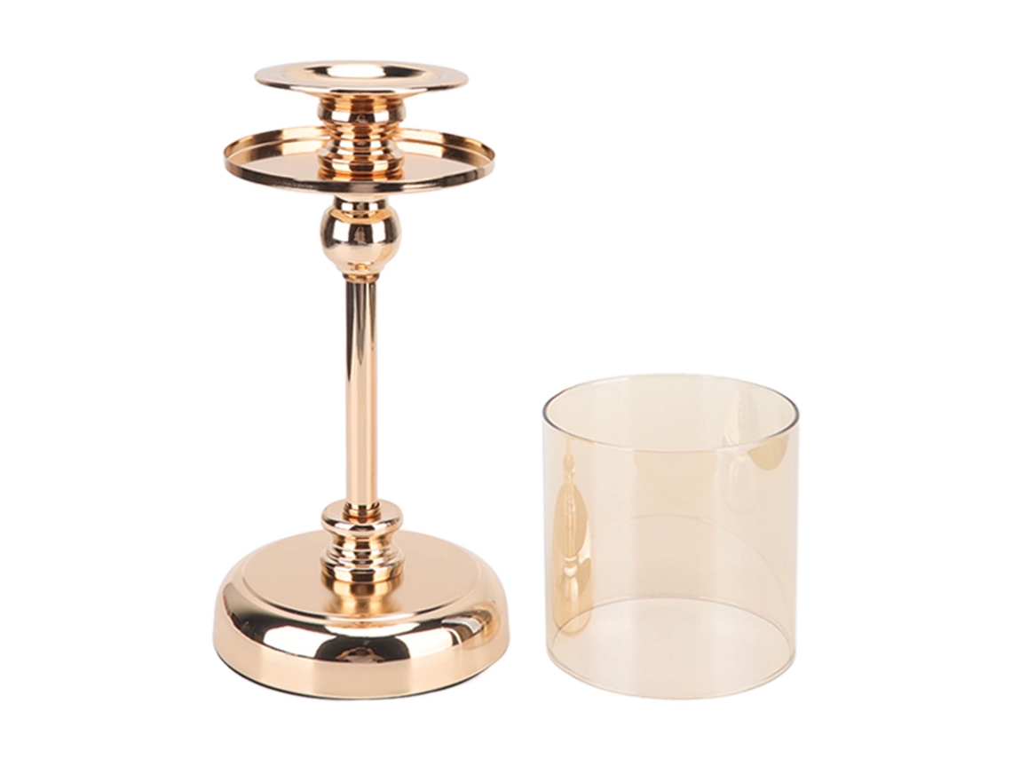 Laxiscreed Vela De Mesa Com Castiçal De Luxo Francês Para Jantar Romântico Em Dourado Champagne