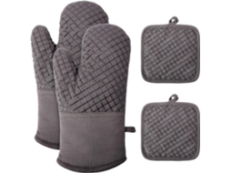 Conjunto de 4 Luvas de Forno de Silicone Grosso ZYBLSSBB
