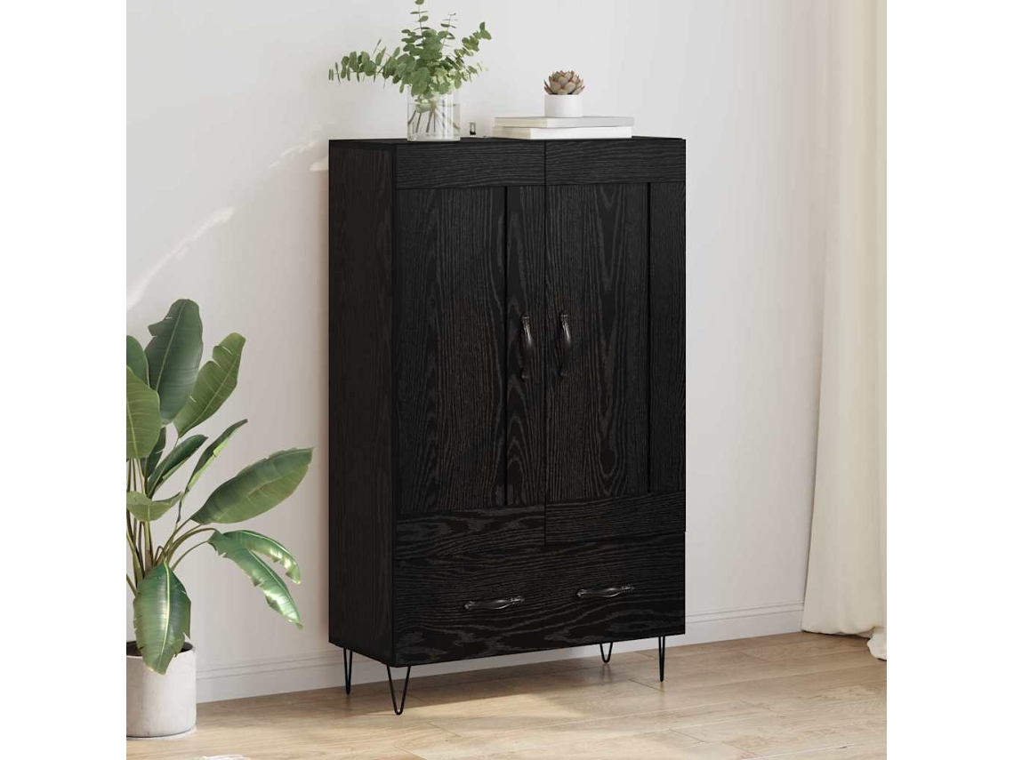 Vidaxl Buffê Carvalho Preto 69,5 X 31 X 115 Cm Derivados De Madeira