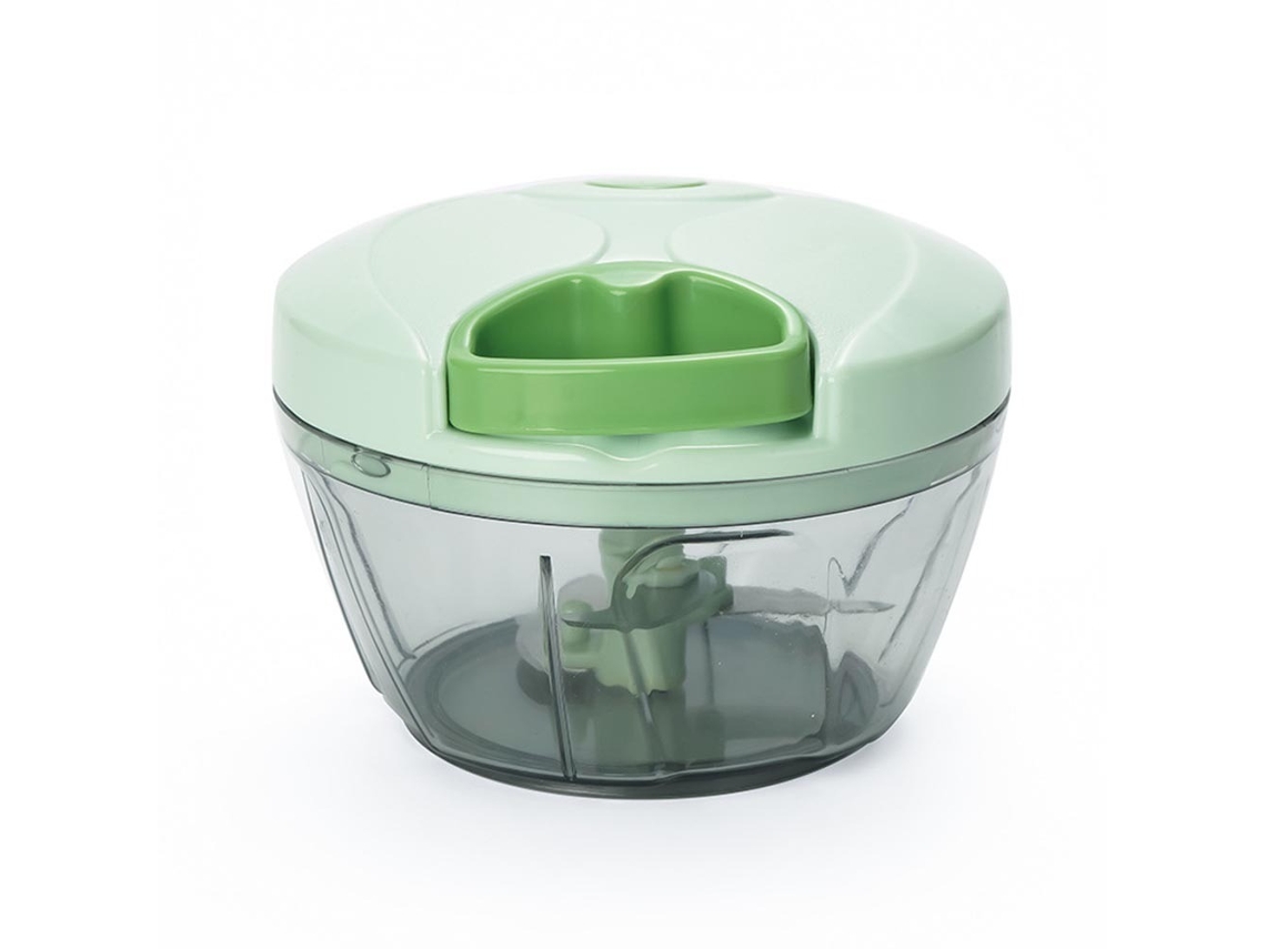 Picador Manual De Alimentos 400ml, Vegetais Com Manivela Lâminas Aço Inoxidável, Portátil