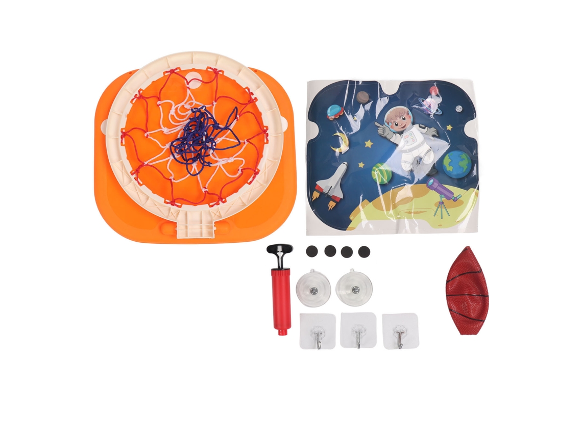 Conjunto de mini cesta de basquete para ambientes internos da ATS, com ventosas e bolas, brinquedo de basquete laranja.