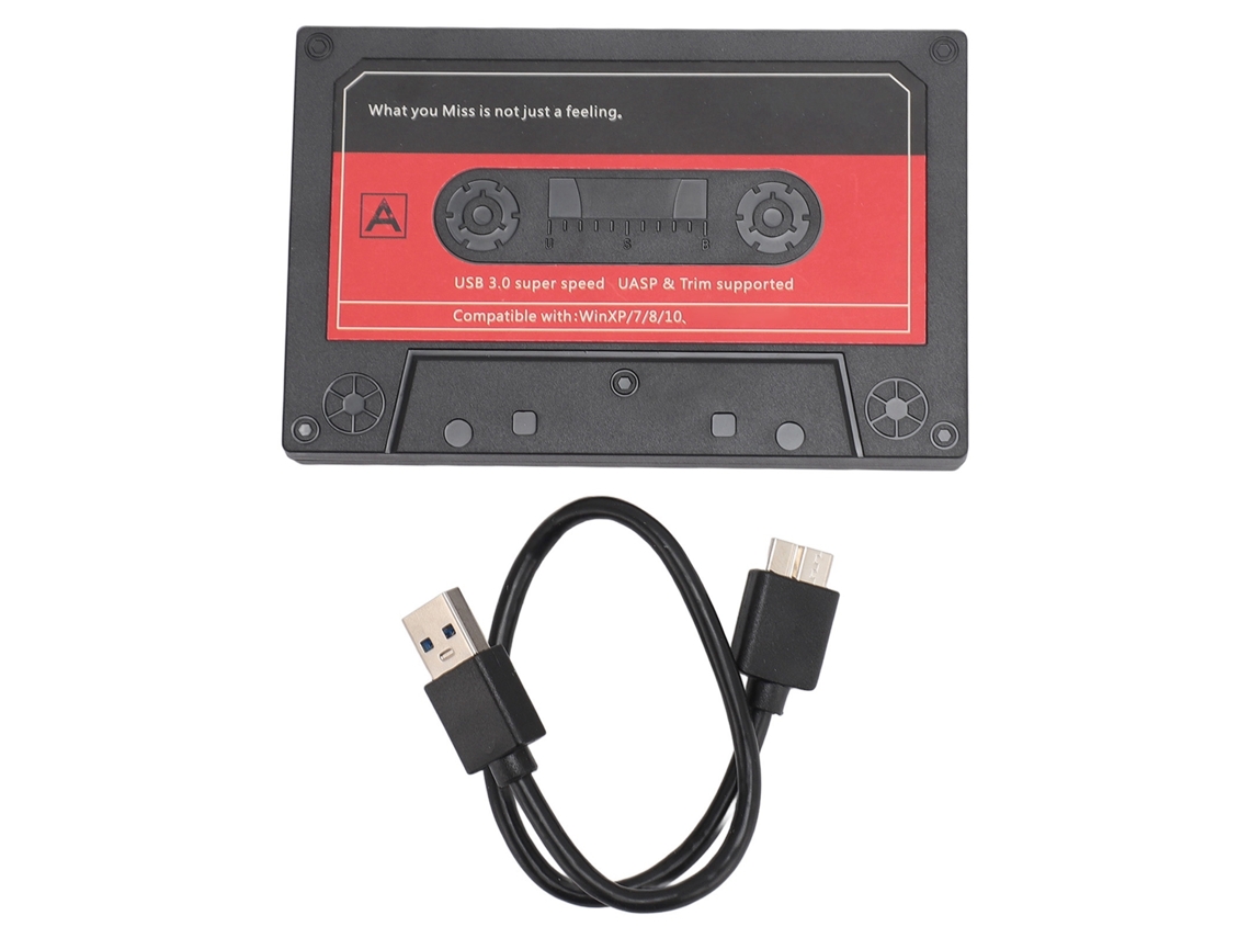 Enclosure De Unidade De Estado Sólido (design De Cinta Cassete Retrô, Interface Usb3.0 Suportada)