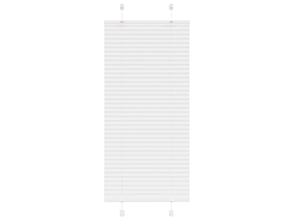 Vidaxl Branco Plissada Cega 55x100 Cm Largura Tecido 54,4 Cm Poliéster