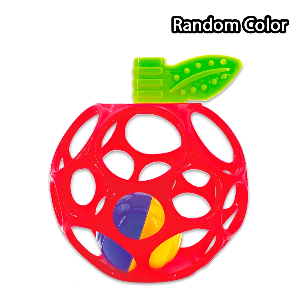 Bola Sensorial para Bebês , Bola de Chocalho Vermelha em Formato de Maçã MDUG (maçã e Sino)