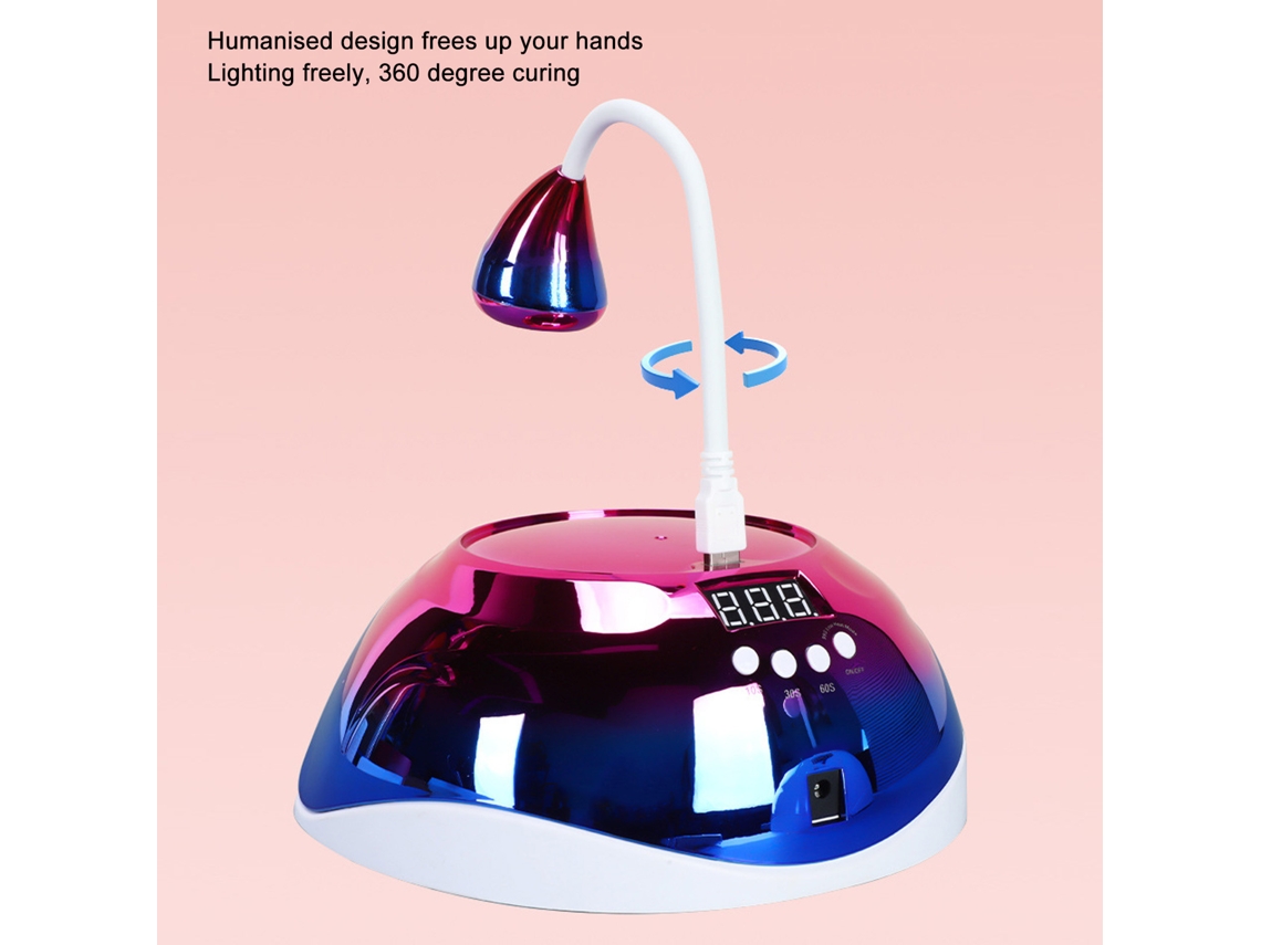 Lâmpada De Cura De Unhas Led 2 Em 1 (65 Pérolas, Secagem Rápida Ativada Por Sensor, 3 Configurações De Timer) Eoocoo