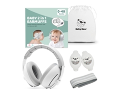 Protetor de Ouvido 2 em 1 Anti ruído para Bebês de 0 a 48 Meses, Redução de 25 Db, Ajustável, Ideal para Sono e Viagens, Crianças, Educativ STELASPLEN