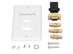Placa De Parede Multimídia Com Hdmi, 3 Rca E Vga Para Tv E Home Theater