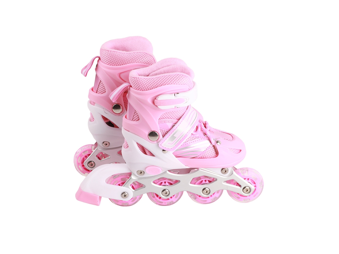 Patins De Rolamento 2 Em 1 Ajustáveis Com Rodas Brilhantes Patins Em Linha Patins De Quatro Rodas