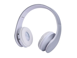 Fones De Ouvido Sem Fio Bluetooth, Modelo Supra Auricular Com Detalhes Prateados. Brilvibera