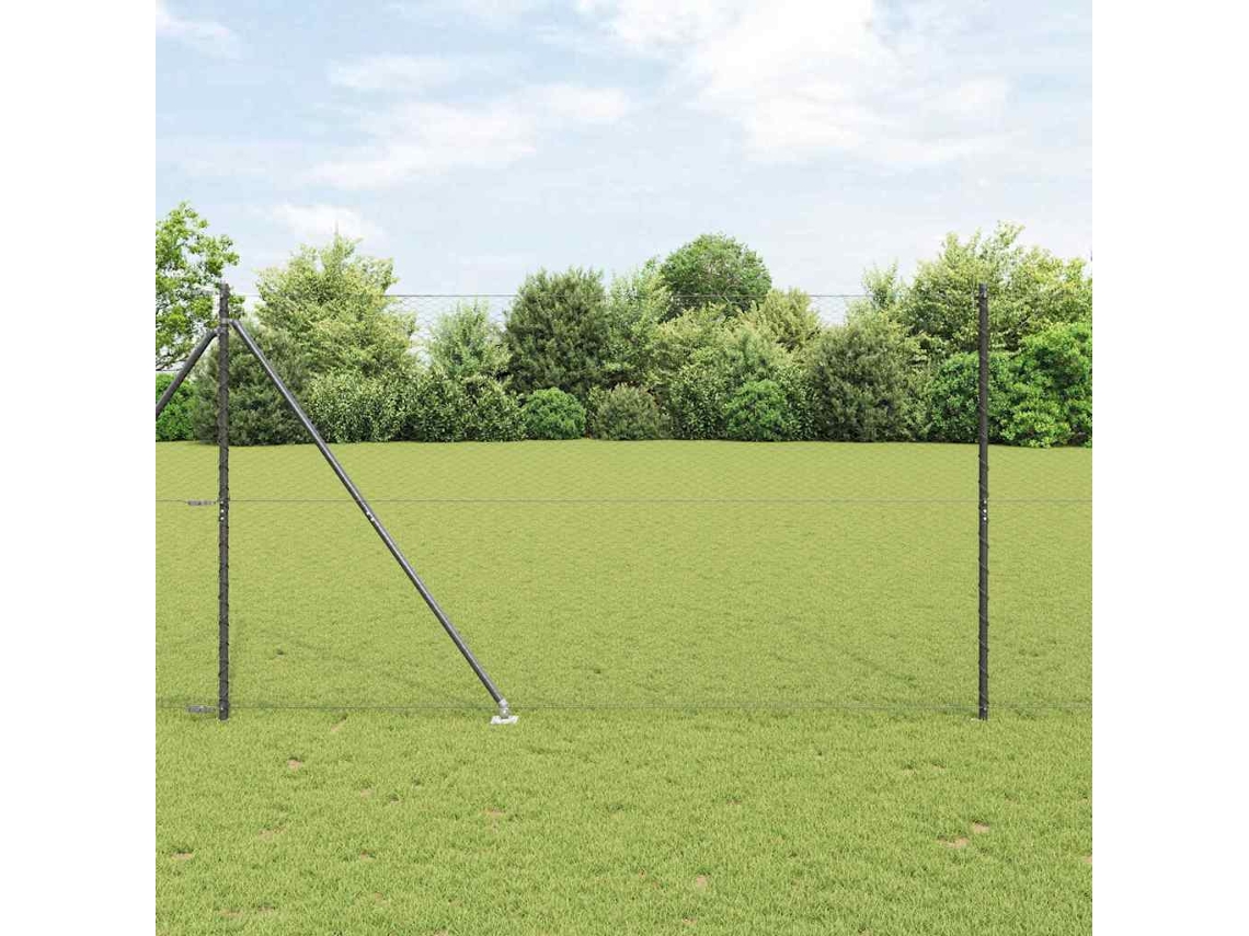 Vidaxl Cerca Hexagonal Com Poste 100 X 1,5 M Aço Revestido De Pvc