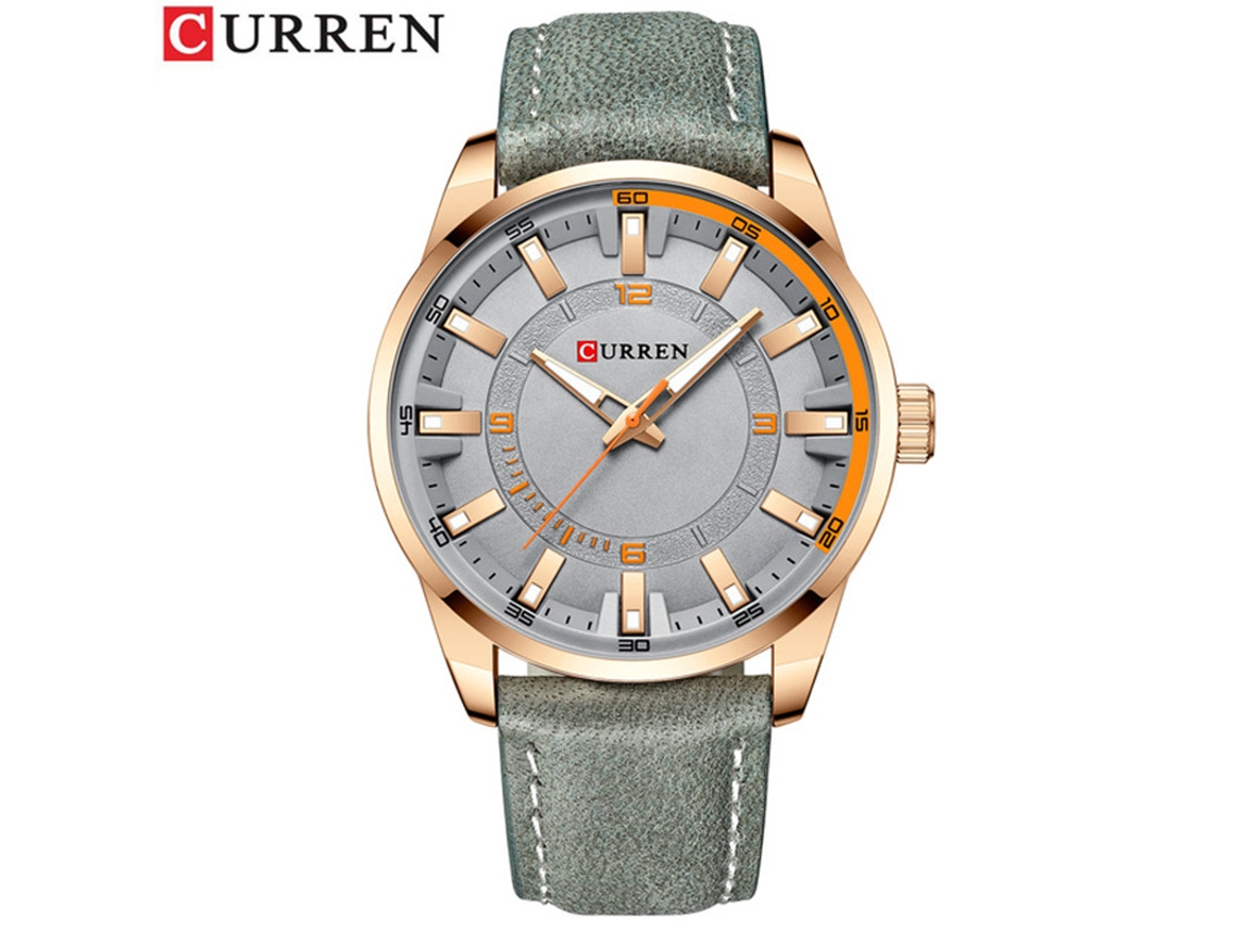 Relógio de Pulso Masculino para Negócios, com Pulseira de Couro, Mostrador Grande e Estilo Simples e Casual. MDUG