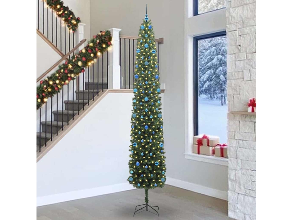 Vidaxl Árvore De Natal Artificial Verde 300 Cm Pvc E Aço E Plástico
