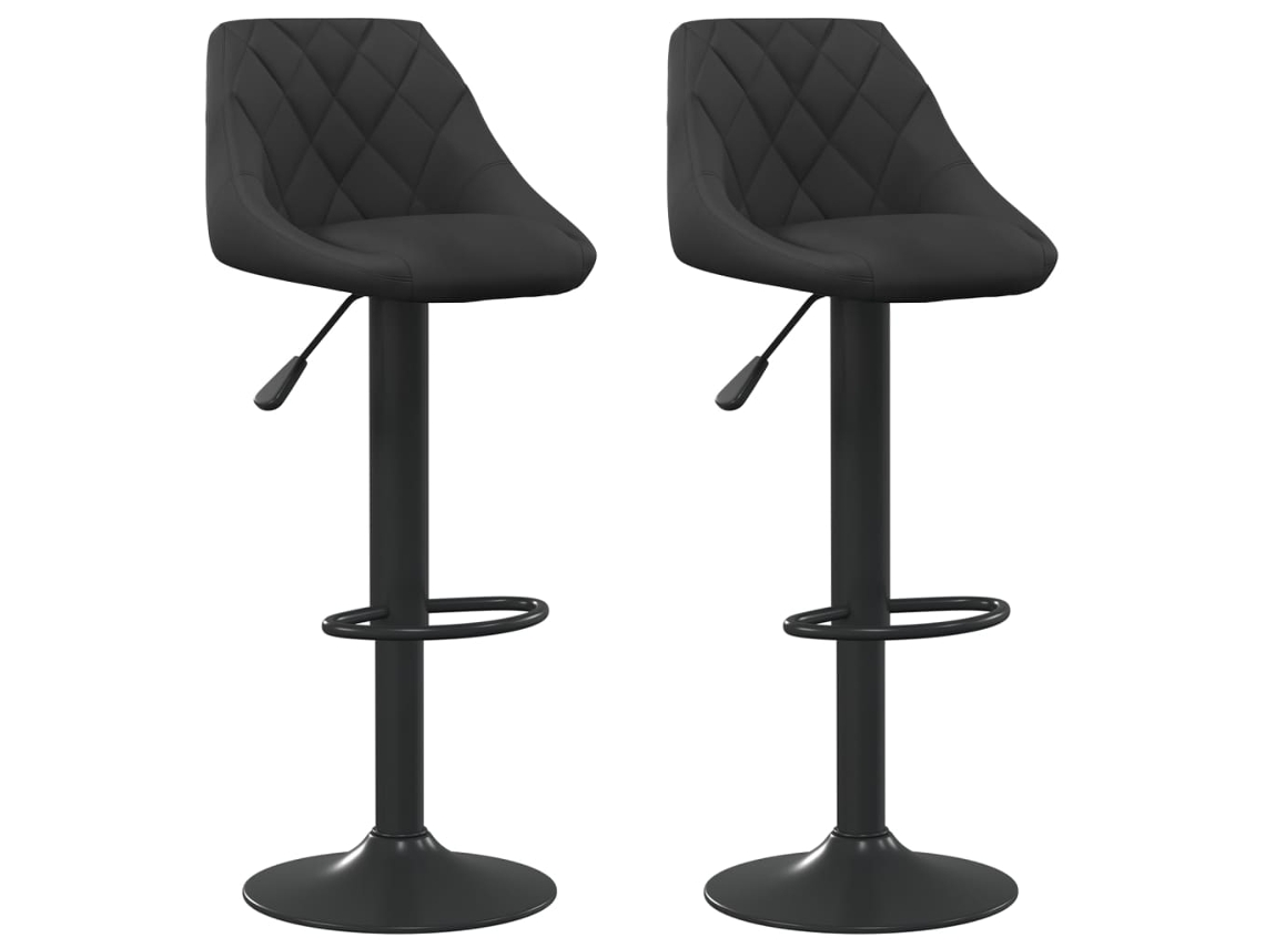 Bar Stool, Bar Stools Vidaxl Preto Veludo (n/a)