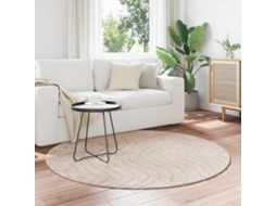 Vidaxl Tapete Para Uso Interno E Externo Palmeras Bege Ø 160 Cm