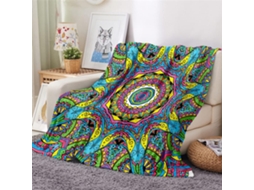 Manta de Flanela Fansu Estampa Mandala 3d Macia e Felpuda Ideal para o Inverno Perfeita Cama Ou Sofá Adequada