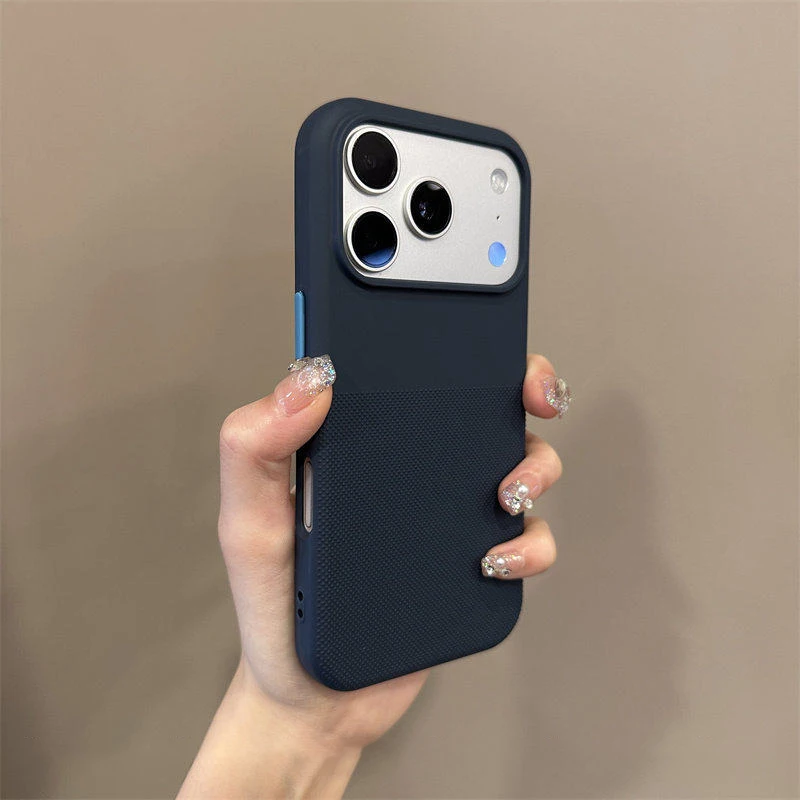 Capa Protetora De Silicone Macio Com Textura Fosca E Pontilhada, Resistente A Impactos (iphone 16 Pro Max).