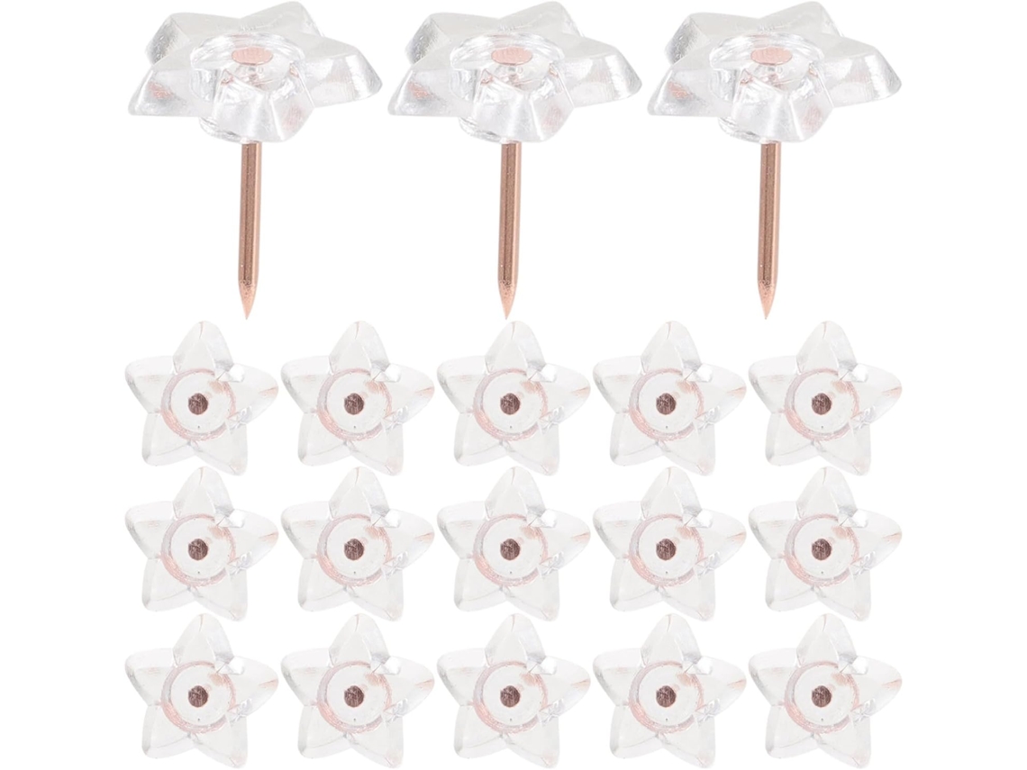 Tachinhas Transparentes, Pacote Com 100 Unidades, Multifuncionais E Fáceis De Guardar, Feitas De Plástico E Fio Aço