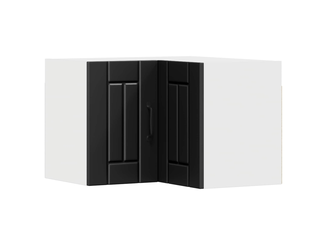 Vidaxl Armário De Canto De Parede Lucca Preto 57 X 57 X 40 Cm