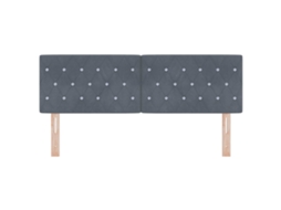 Cabeceira | Painel De Cama Cinza Escuro 160 Cm Veludo