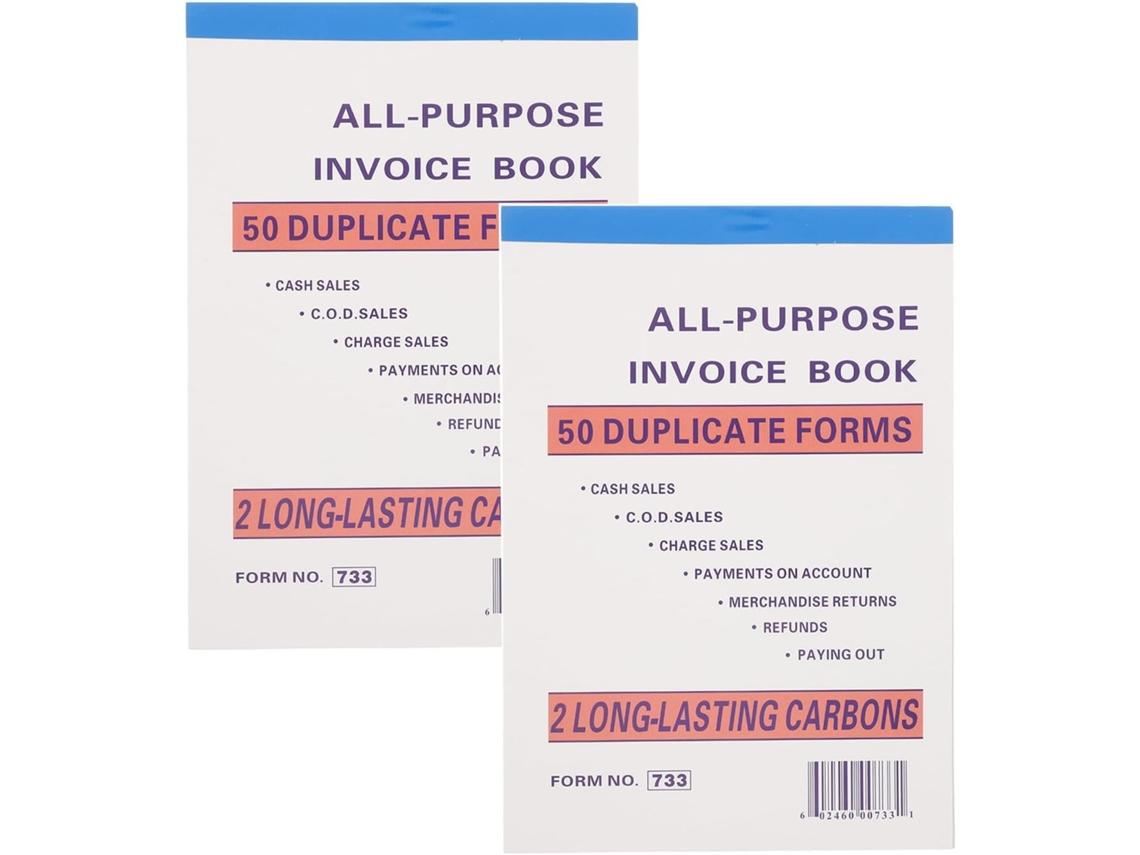 Carnets De Reçus Design Multi-colunas Para Gerenciamento De Comandos 2pcs Em Papel E Documentação Completa