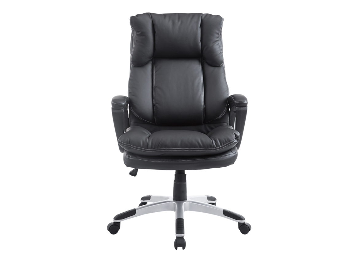 Cadeira De Escritório Giratória De Ergonómica Com Apoio Para Os Braços E Altura Ajustável 66x71x110-120,5 Cm Preto
