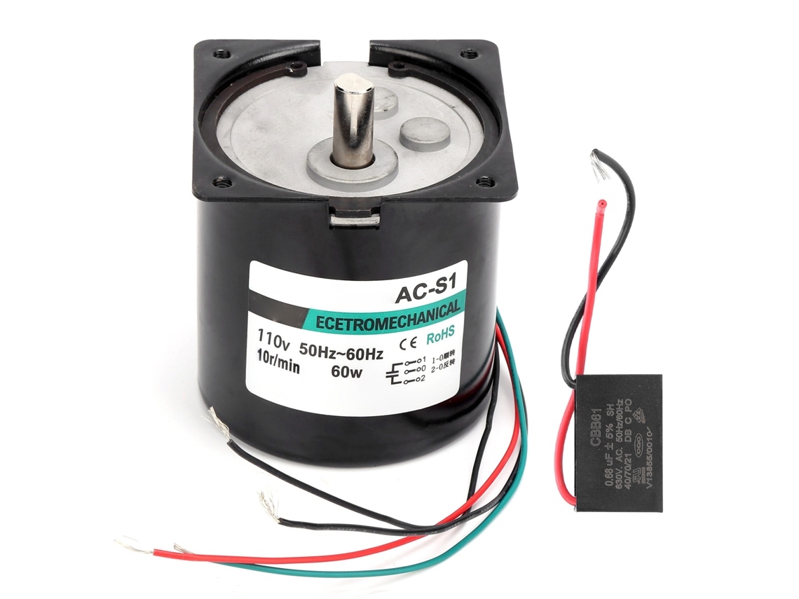 Motor Síncrono 60w com Eixo Excêntrico e Imã Permanente Baixa Velocidade Xd80ktyz 10rpm Ac110v