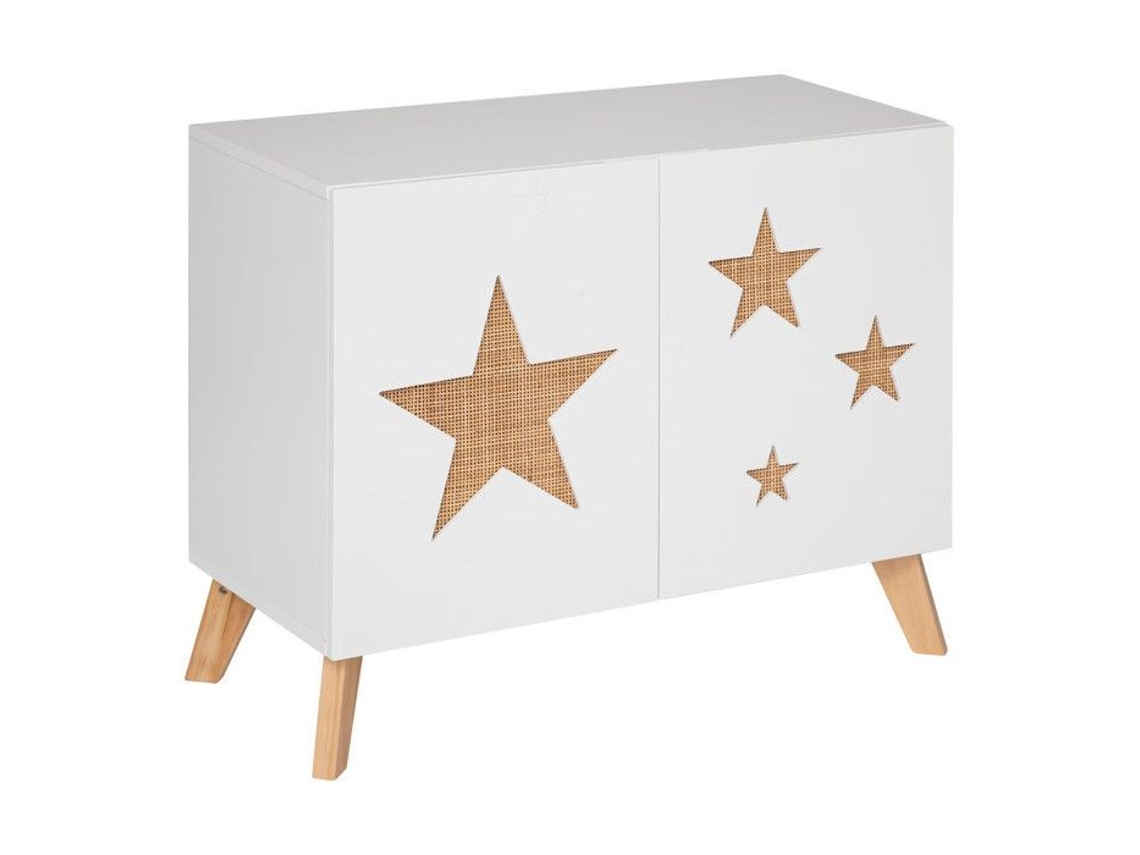 Móvel De Armazenamento Infantil Estrela 79cm Branco Atmosphera