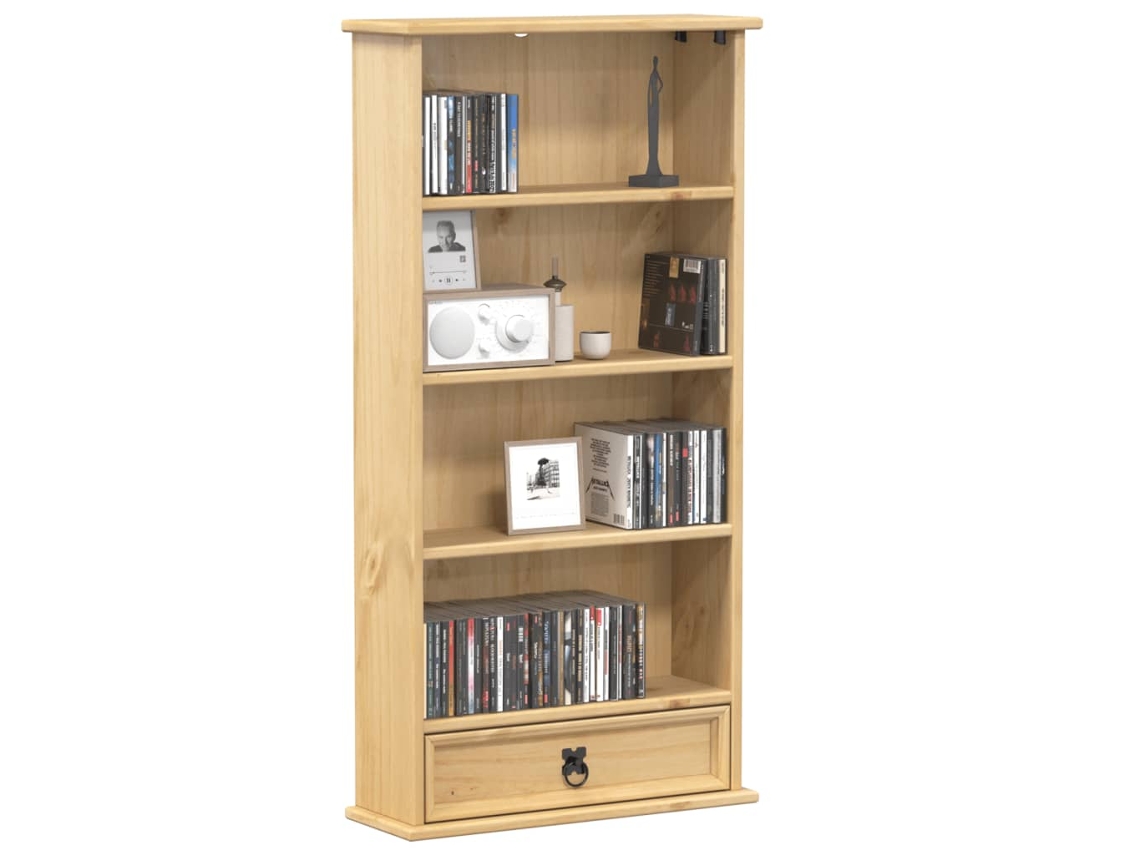 Vidaxl Móvel Para Cd Corona 52x17,5x103 Cm Madeira De Pinho Maciça