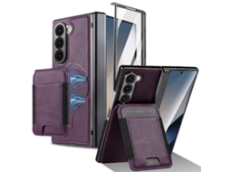 Capa Chrui Para Samsung Galaxy Z Fold 7, Carteira Removível, Compatível Com Magsafe (roxa)