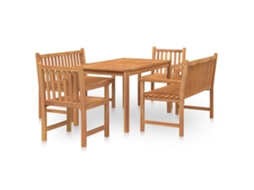 Garden Dining Set, Garden Dining Sets Vidaxl Marrom Teca (n/a)