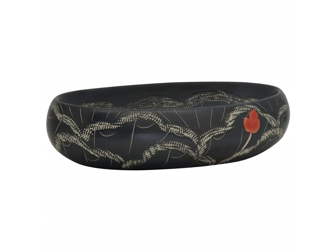 Countertop Basin, Countertop Basins Vidaxl Preto Cerâmica (59 X 40 X 15 Cm)