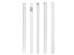 Conjunto De Utensílios De Mesa Chinesa Em Aço Inoxidável 5 Peças Antiderrapante De Alta Qualidade Branco