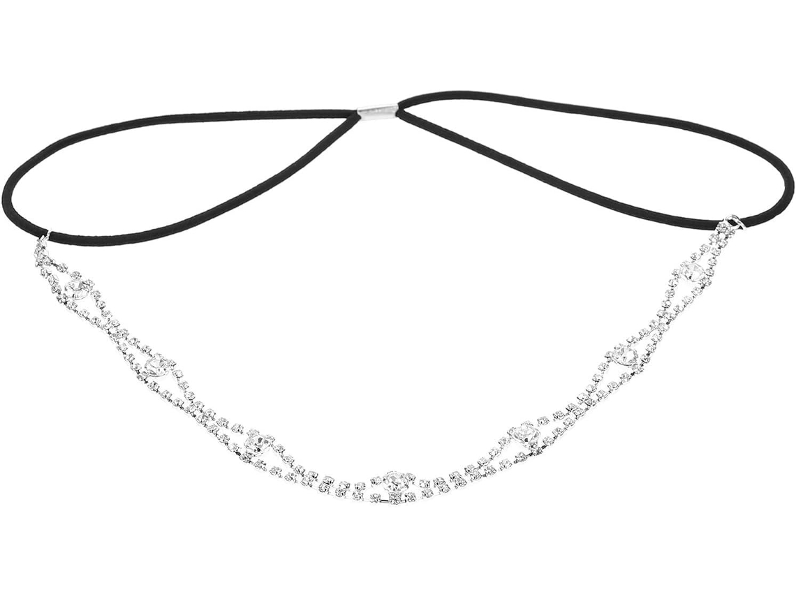 Conjunto De 2 Tiaras Douradas Para Cabelo Feminino - Corrente Chique E Elegante.