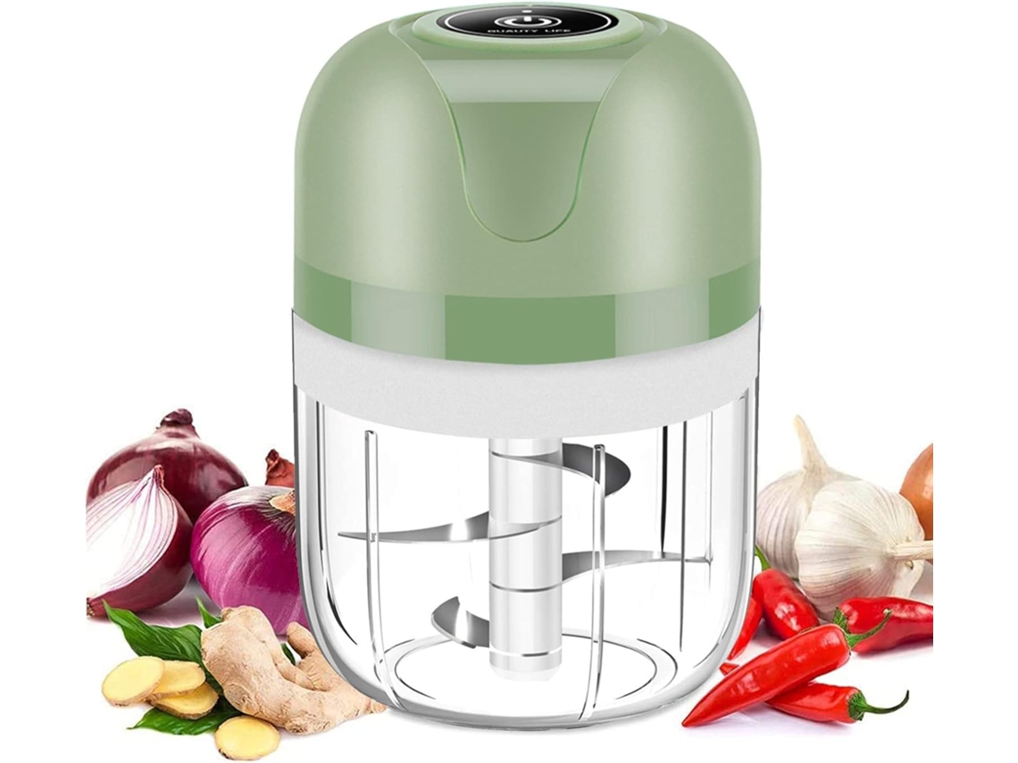 Moedor De Carne Elétrico, Mini Picador Elétrico, 250ml, Elétrico, Zqkla Aquaforge
