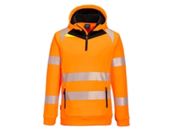 Moletom Com Capuz Dx4 Hi-vis 1/4 Zip Para O Inverno Laranja E Preto / Gg