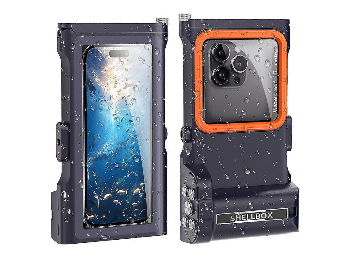 Tkdaddy Shellbox Pro Gen 3 Para Iphone 16 Pro Max X Xr Xs Max / Samsung Galaxy S25 Ultra Capa Universal À Prova Dágua 15 M Para Mergulho À Prova De C