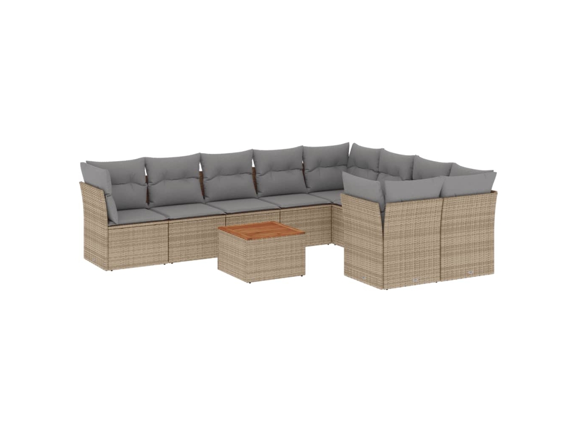 Garden Sofa Set, Garden Sofa Sets Vidaxl Bege Rattan / Vime (n/a)