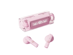 Fones Bluetooth LAXISCREED Rosa Redução Ruído Cartoon