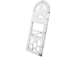 Régua Geométrica Artibetter Com Design Versátil Em Plástico, Multifuncional, Para Medições Precisas, Ideal Para Desenho