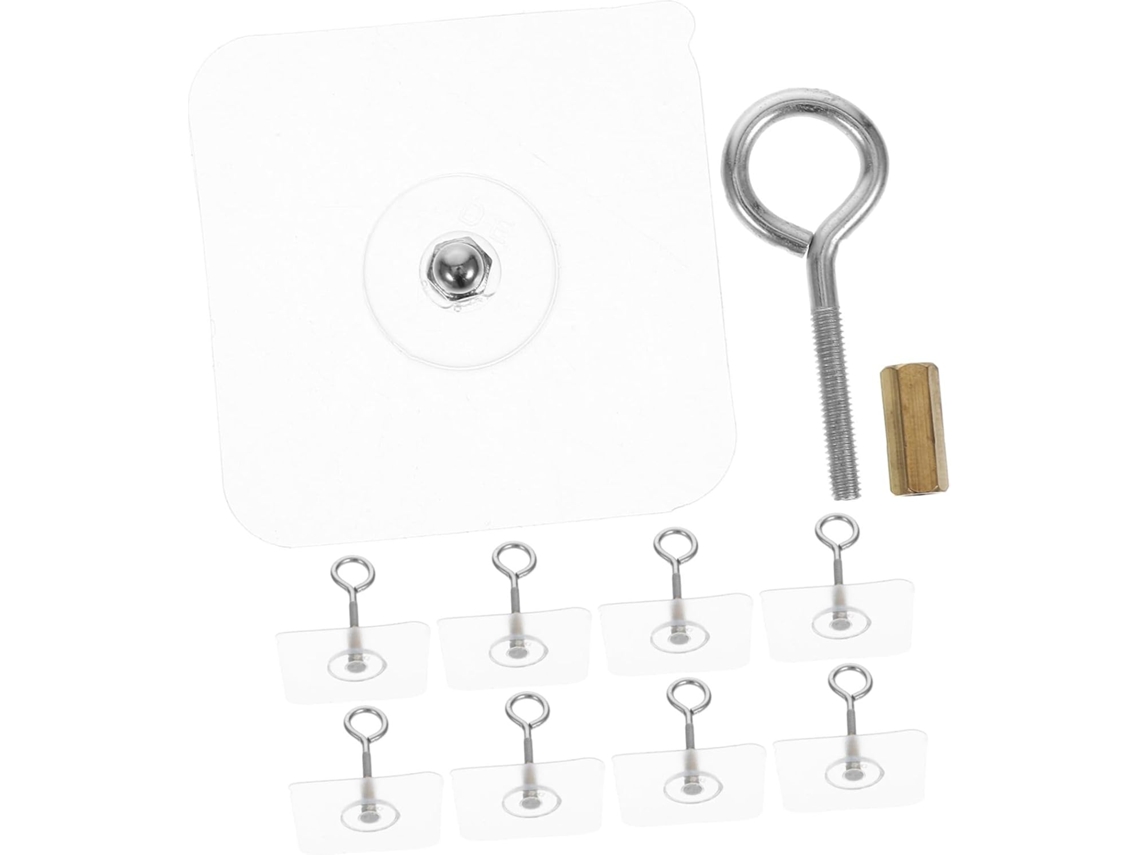 Ganchos Adesivos Para Teto, Sem Necessidade De Furar, 12 Peças, Pvc Re